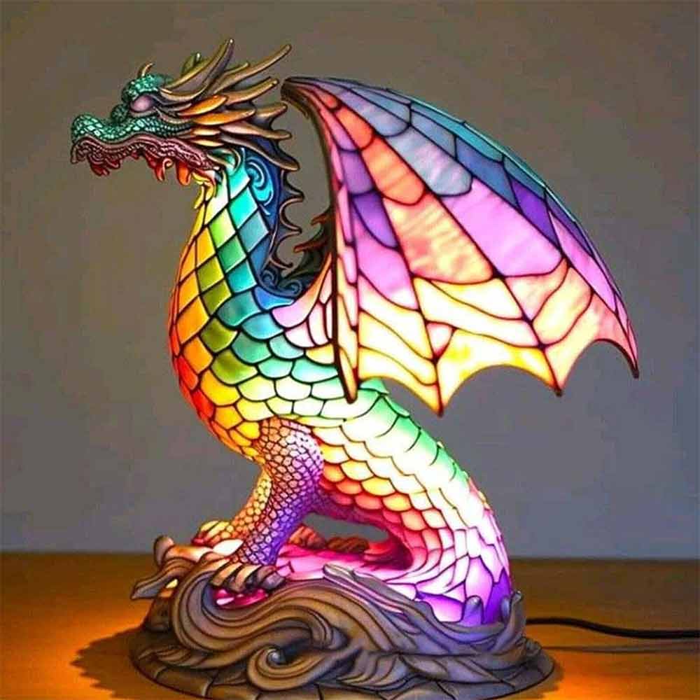 Colorful Dinosaur/Owl/Turtle/Mermaid/Unicorn/Wolf Animal Table Lamp Night Light