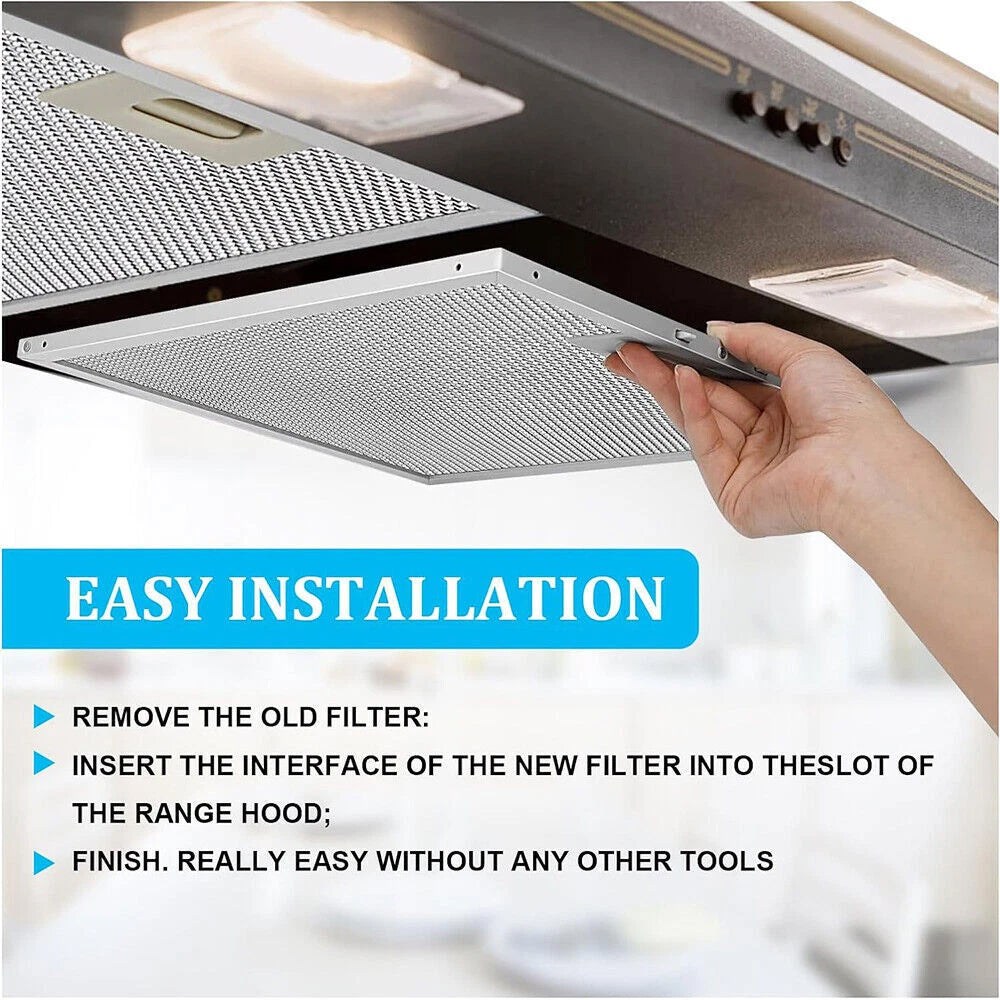 2PCS Cooker Hood Metal Mesh Grease Filter for Kitchen Extractor Fan 320x260 mm