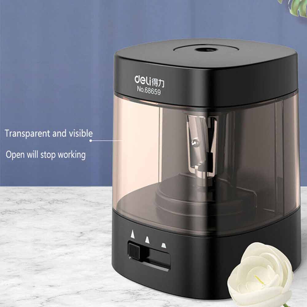 USB Battery Electric Automatic Adjustable Pencil Sharpener 2 Spare Blade