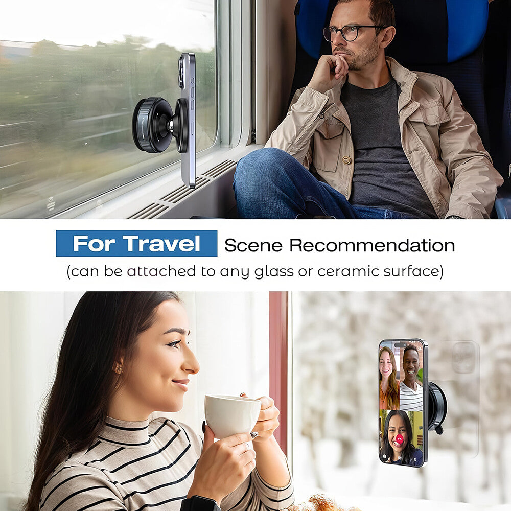 Electric Vacuum Magnetic Suction Cup 360° Rotation Car Phone Holder Stand Mount