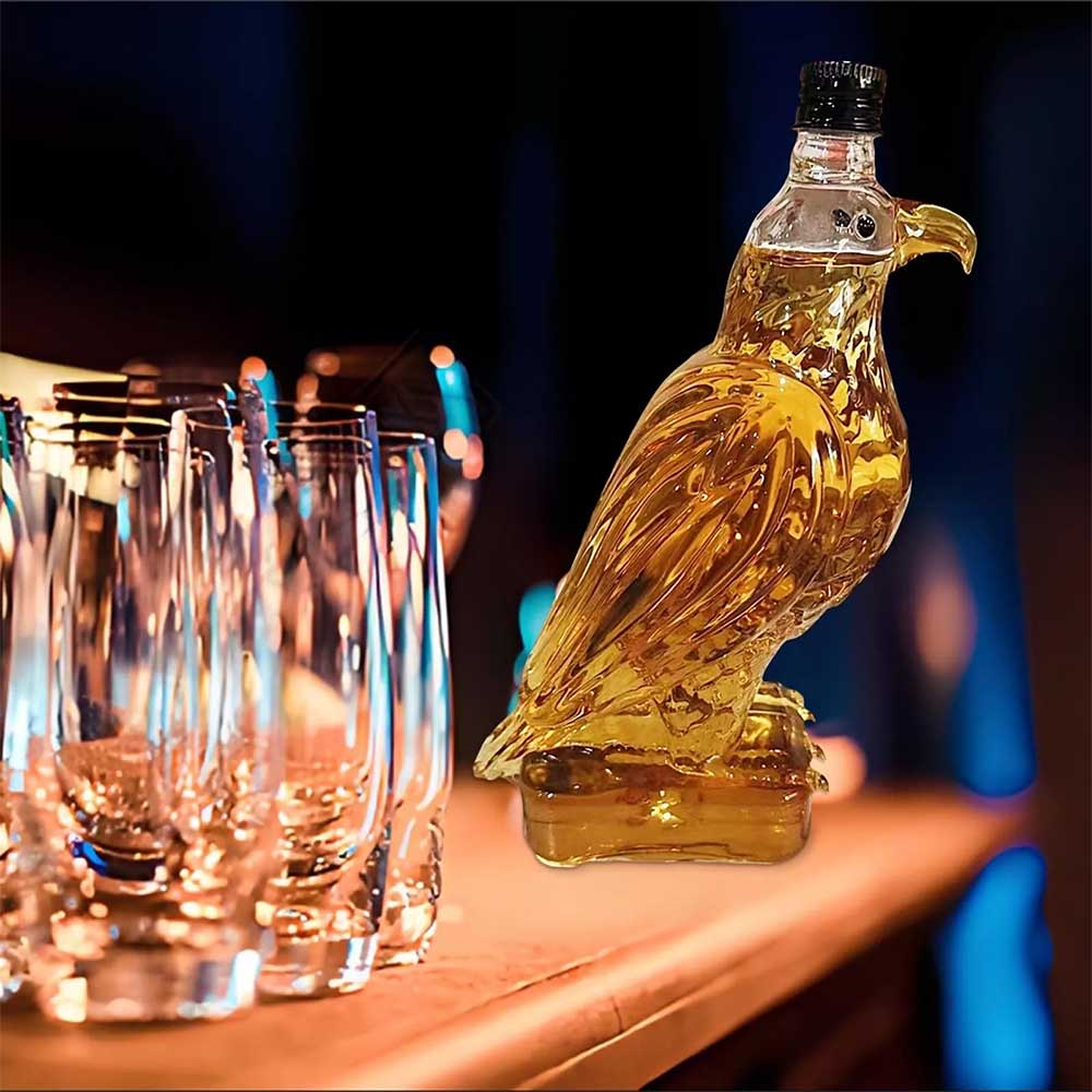 Unique Eagle Whiskey Glass Decanter Bottle Exquisite Decor Gifts for Men, Dad