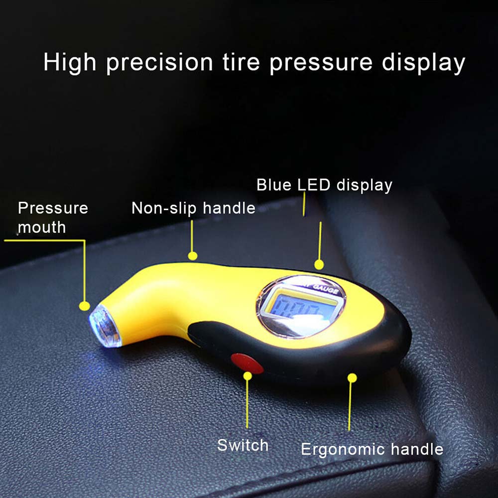 Electronic Tire Pressure Guage Digital Car Bike Truck Auto Air PSI Meter