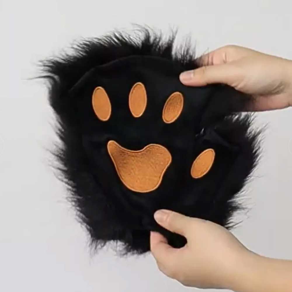 Furry Cat Fox Mask Christmas Party Cat Fox Cosplay Costume Mask Tail Paws Set