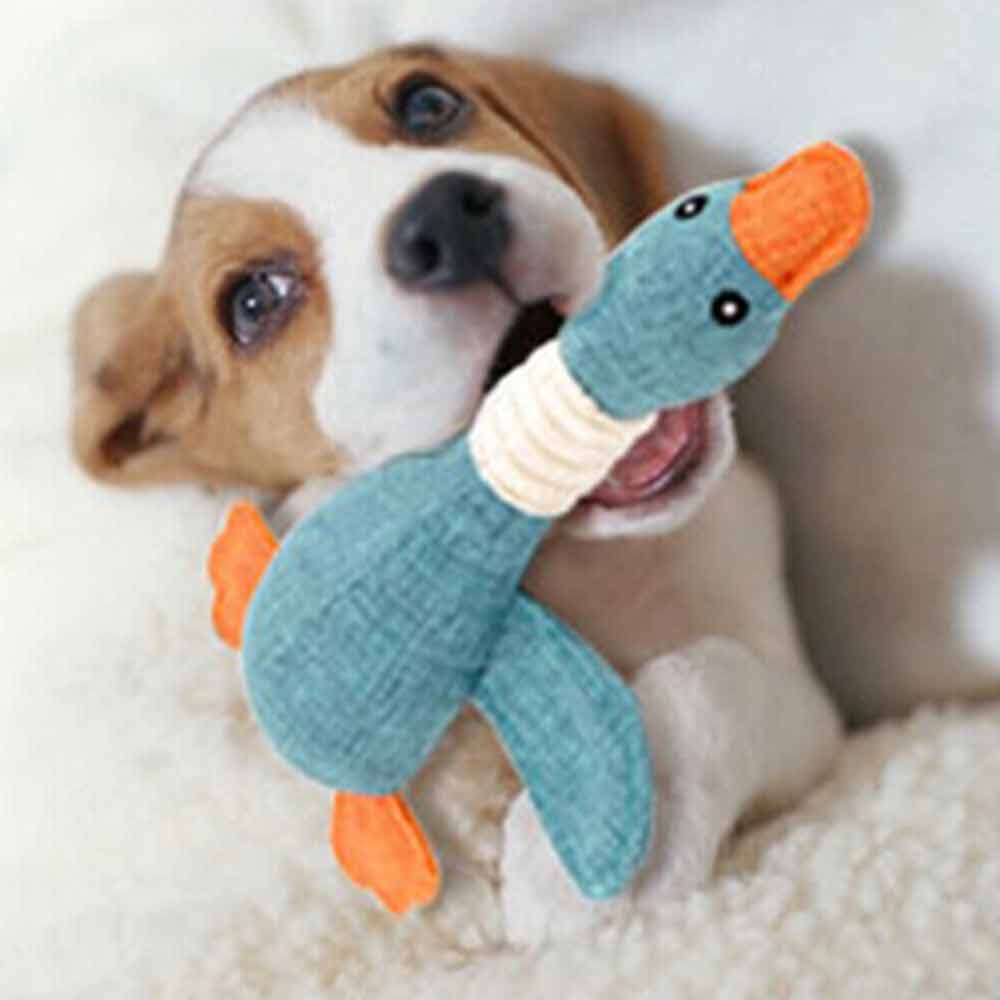 Crinkle Rope Plush Puppy Pet Chew Toy Rope Squeaker Squeaky Teething Dog Toys