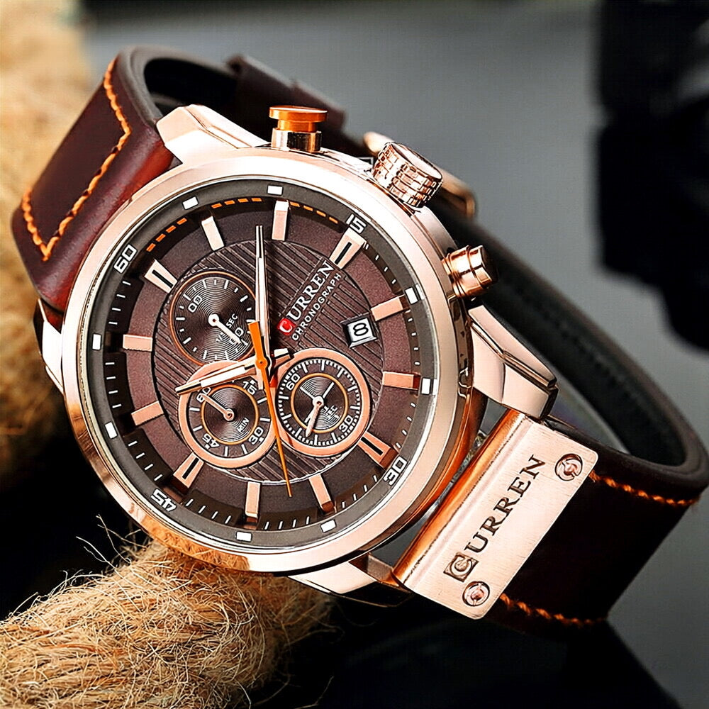 CURREN Men's Waterproof Quartz Watch Multifunction Sports Casual Watch-8291
