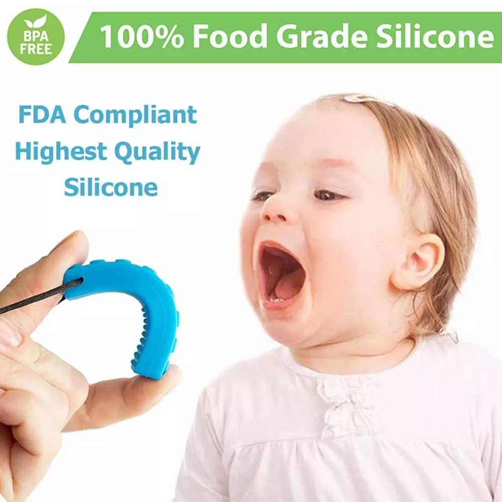 5pcs Kids Adults Sensory Chew Necklace Autism ADHD Biting Gem Chew Teething Toys