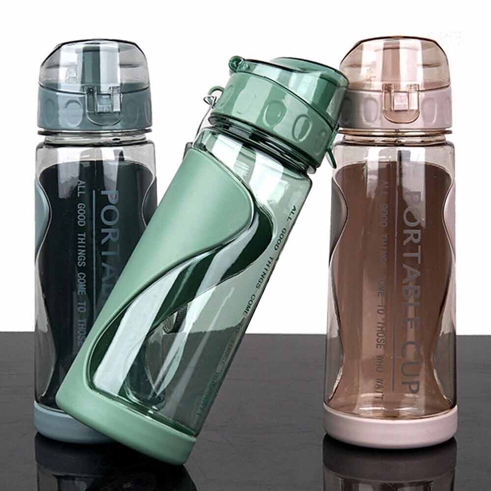 Leakproof Gym Bottle Drink Mugs Unisex Portable Sports Water Bottle BPA Free