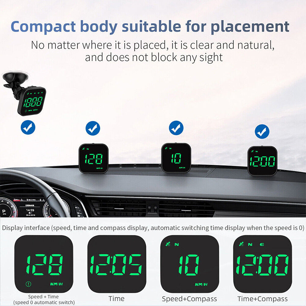 CAR DIGITAL GPS SATELITE SPEEDO SPEED MPH KMH HUD HEAD UP DISPLAY UNIVERSAL