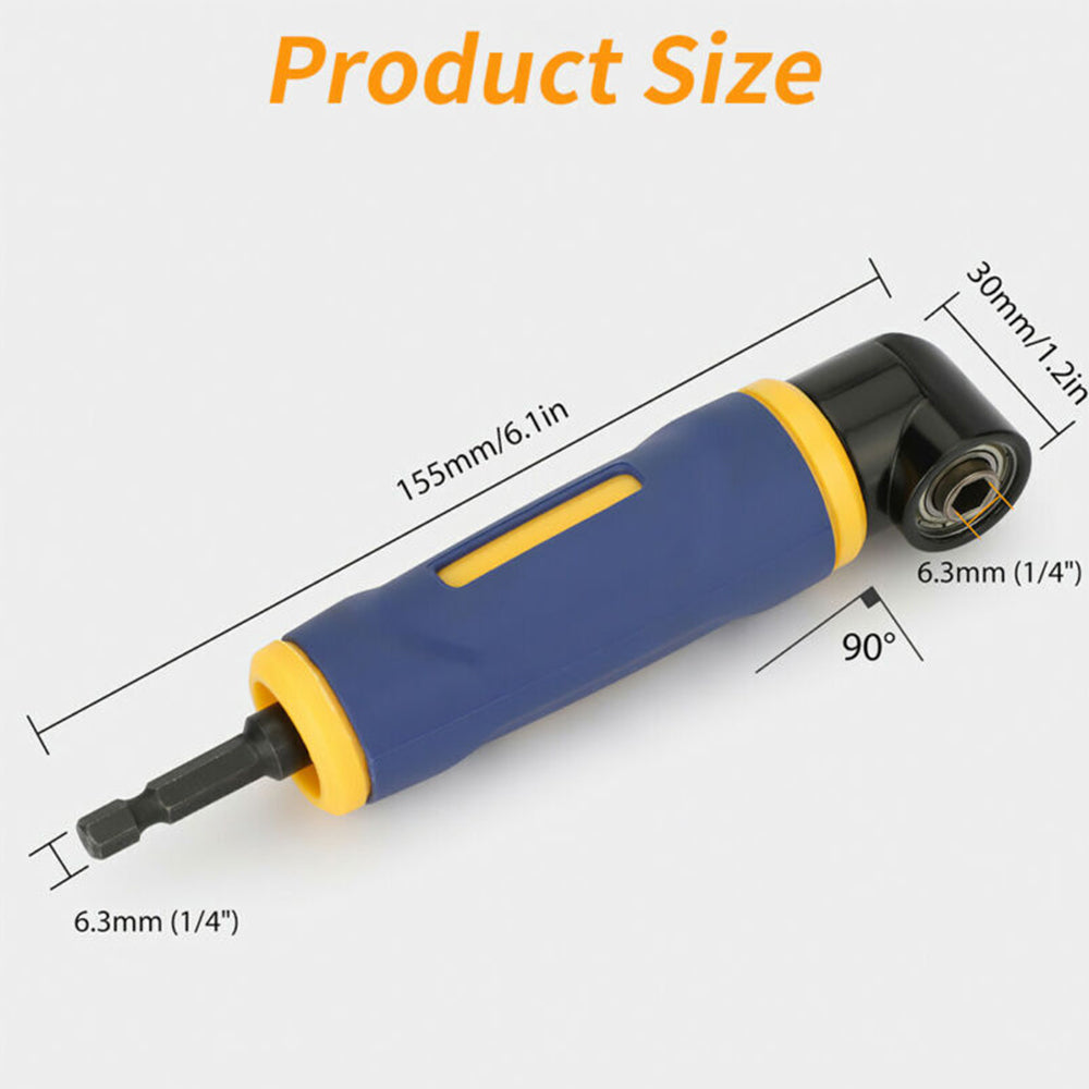 90 Degree Right Angle Extension Driver Electric Screwdriver Drill Bit Holder AU