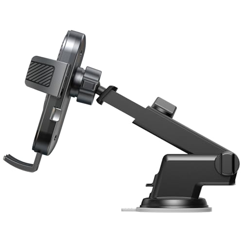360° Rotating Auto-Clamp Phone Holder - Universal Fit with Extendable Arm 6.5cm