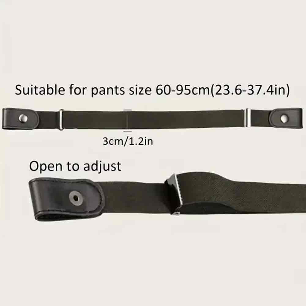 Traceless Invisible Elastic Belt – No-Buckle Stretch Belt for Women's & Men's Jeans Pants
