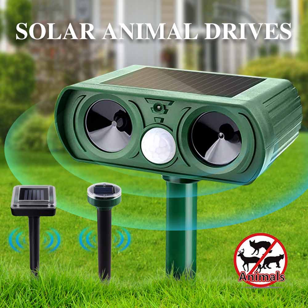 1PC Solar Ultrasonic Animal & Pets Repeller Motion Sensor Bird Rat Possum Repellent