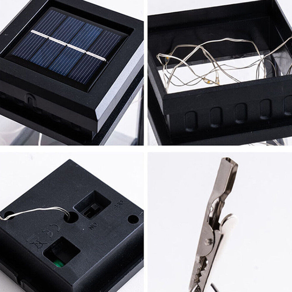 LED Solar Powered Hanging Lantern Lights Waterproof Outdoor Garden Table Lamp