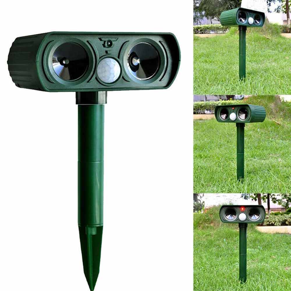 1PC Solar Ultrasonic Animal & Pets Repeller Motion Sensor Bird Rat Possum Repellent