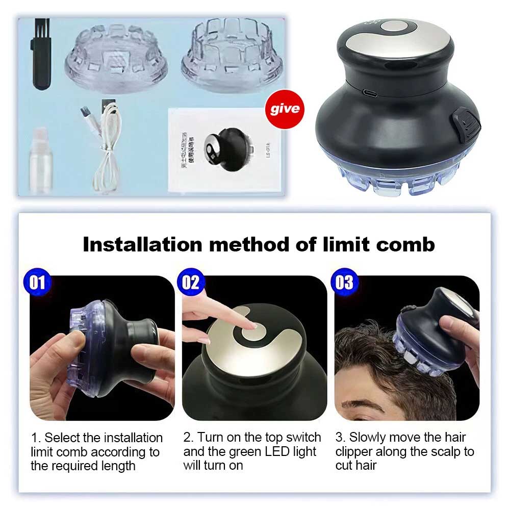 Electric Shaver Bald Head Shaver Hair Clipper Beard Trimmer Shaving Machine Men
