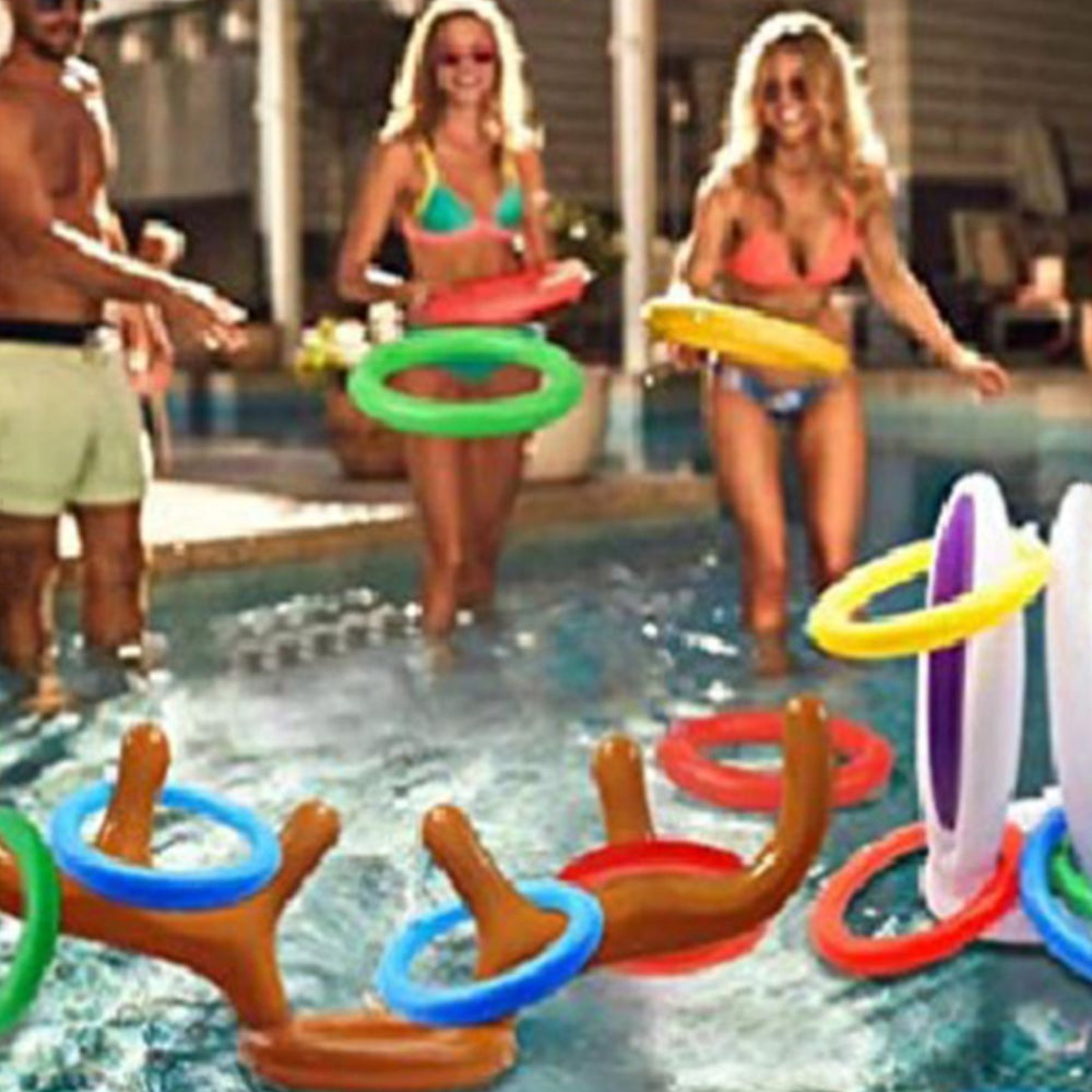 21pcs/set Easter Inflatable Bunny Ears Game Family Kids Toss Hat Home Decoration