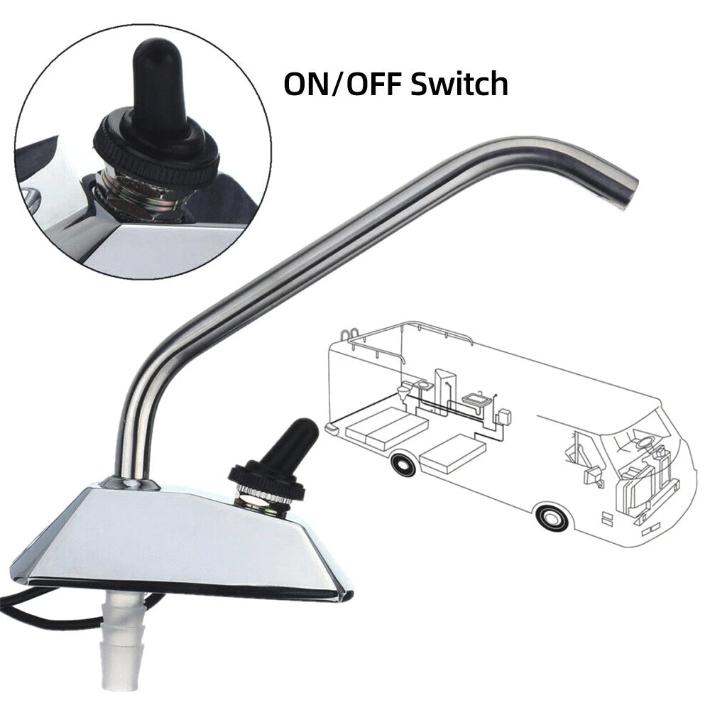 12V Electric Water Pump Faucet Tap & Switch For Boat/Caravan/Motorhome/RV