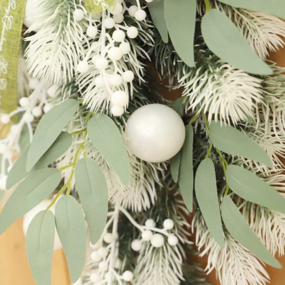 Christmas Door Wreath Xmas Home Room Wall Hanging Garland Flower Party Decor