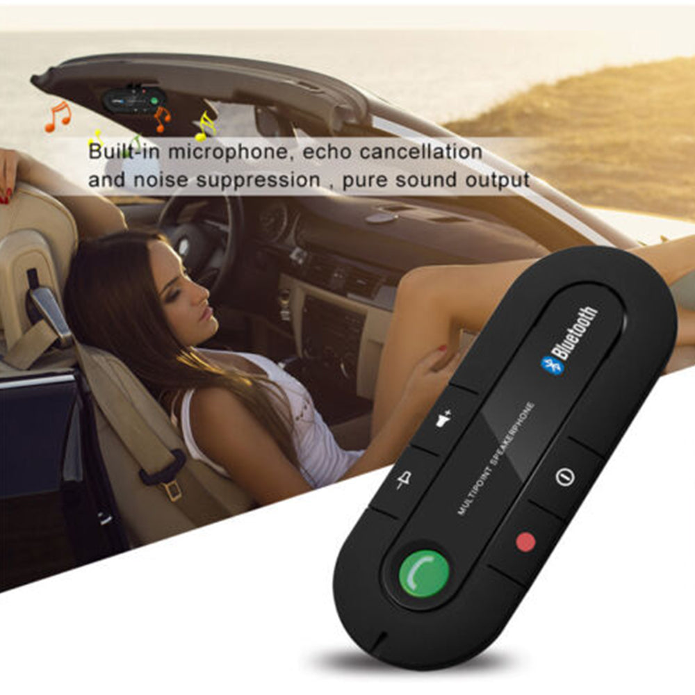 Sun Visor Clip Wireless Bluetooth Handsfree Speaker Phone MP3 Player Car Charger