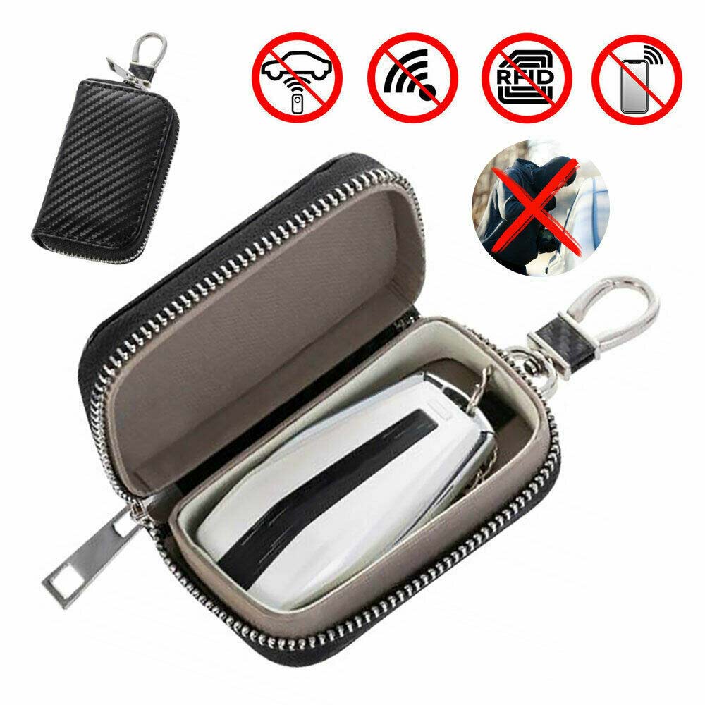 Car Key Signal Blocker Faraday Cage Fob Pouch Keyless RFID Blocking Bag Case