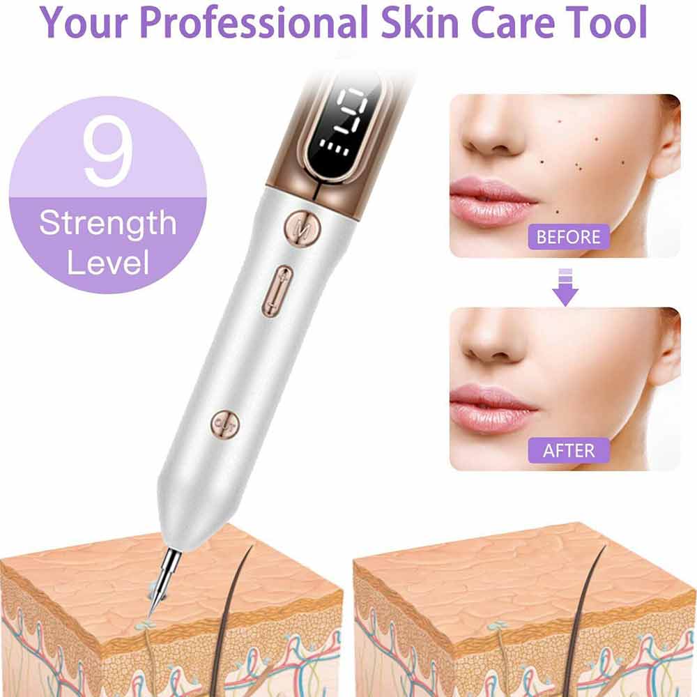 Laser Plasma Pen Freckle Remover Machine LCD Skin Mole Wart Dark Spot Removal