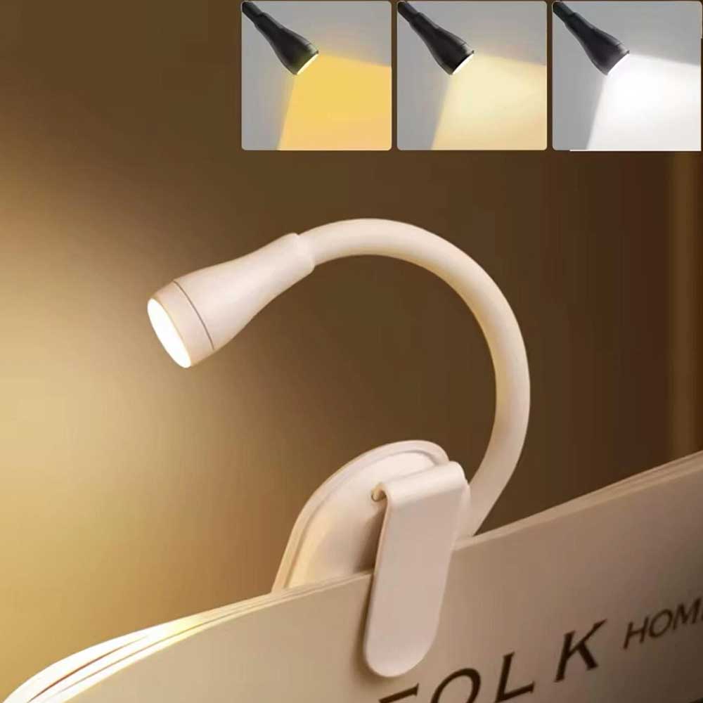 Foldable Mini Book Light Eye Protection Light Clip-on 360° Flip Study Lamp Reading