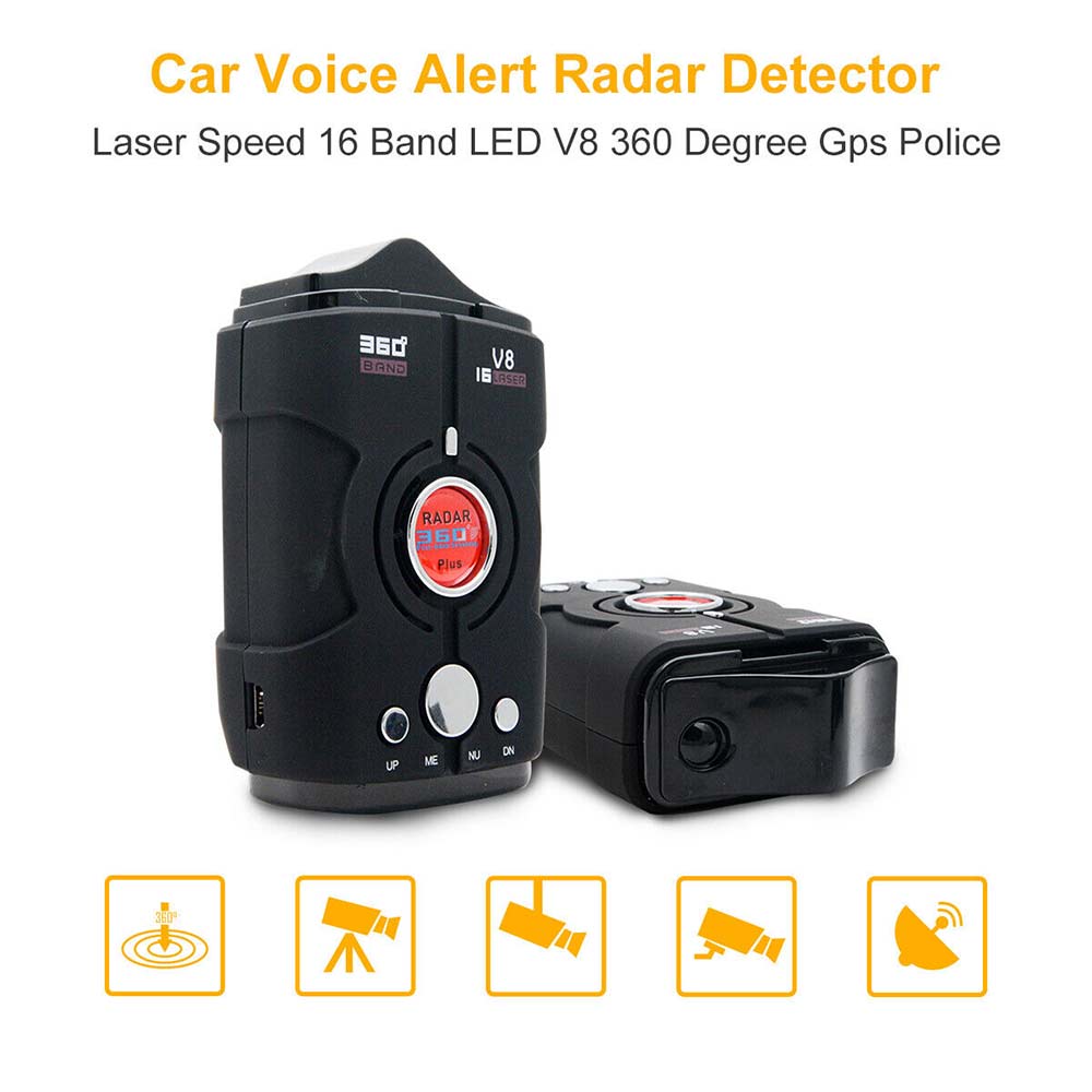 Car Radar Laser Speed Camera Detector Full Band 360 Detection System VoiceAlarm