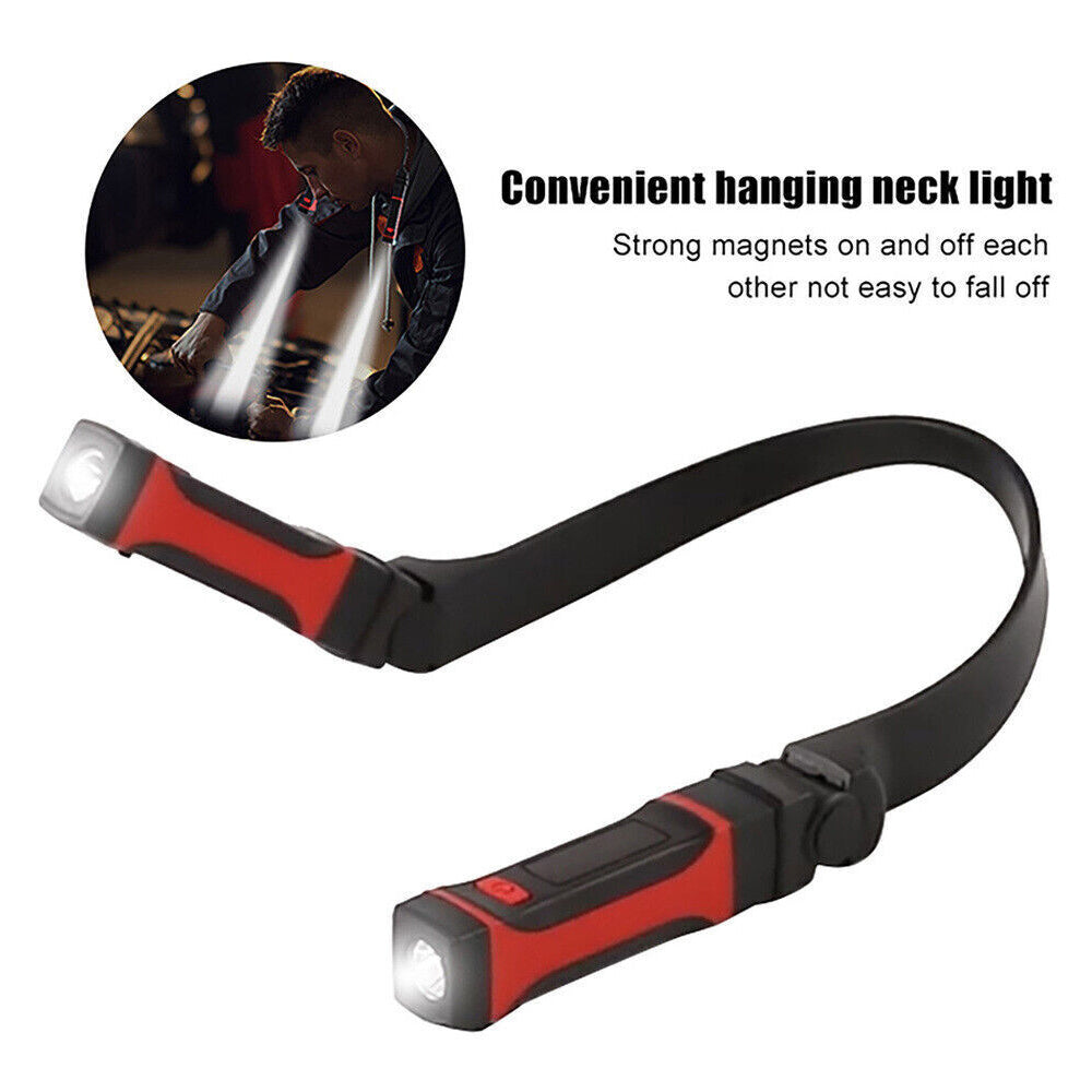 LED Neck Hanging Reading Light Flexible Hug Light Portable Hands-Free Torch Lamp