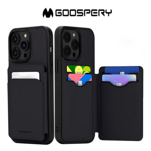 Goospery Balance Fit5 Card Case for iPhone 14 series Case Ultra Slim PU Leather