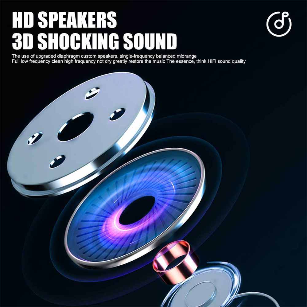 LED Bluetooth Motorcycle Helmet Headset Speaker Wireless Motorbike Headphone