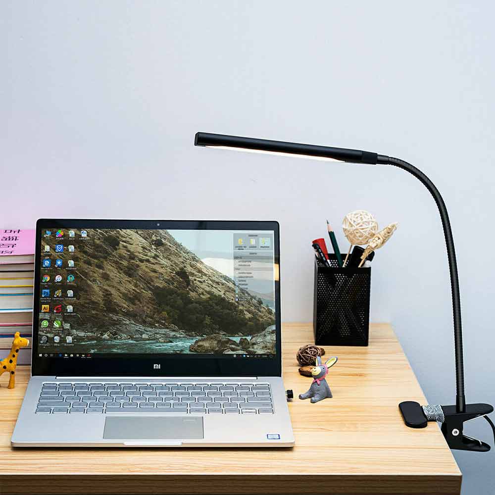 Flexible Clamp Reading Light USB Clip On Desk Lamp LED Bed Table Bedside Night