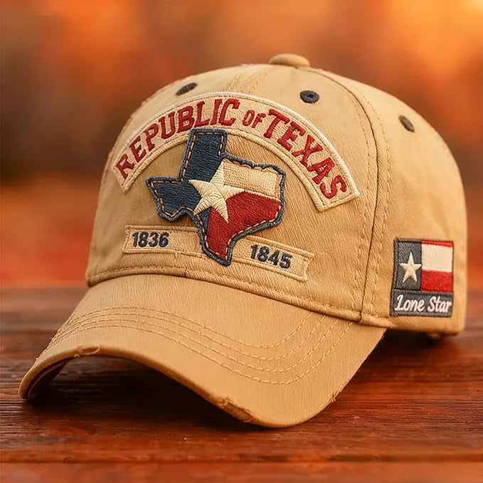 Lone Star Legacy Texas Republic Baseball Cap (1836-1845) Vintage Washed Texas Pride Hat Unisex Adjustable