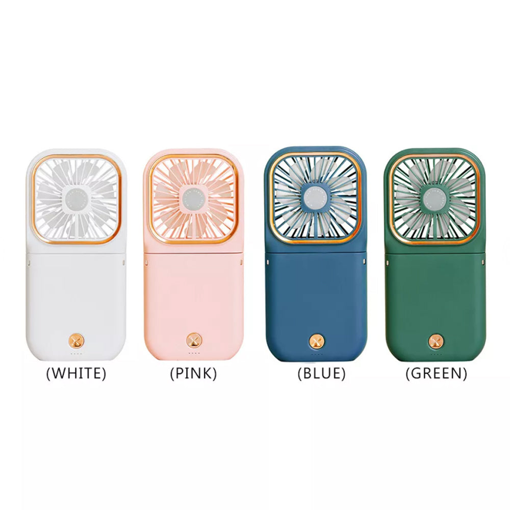 Mini Fan Neck Cooling Fan Portable Folding USB Rechargeable Desk Handheld Fan