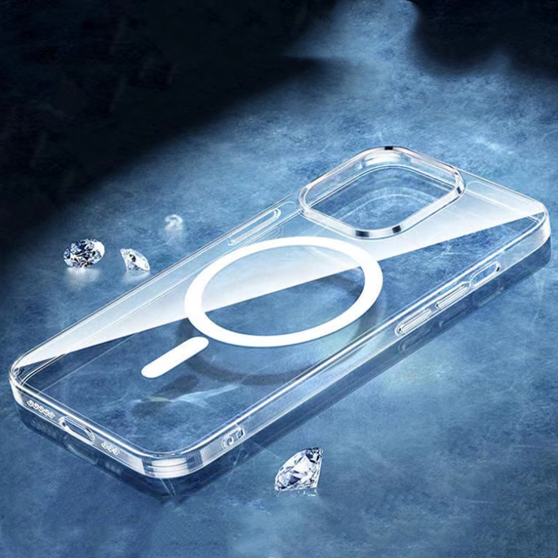 Clear Case For Magsafe For iPhone 15 14 Pro Max Magnetic Hard Acrylic Cover