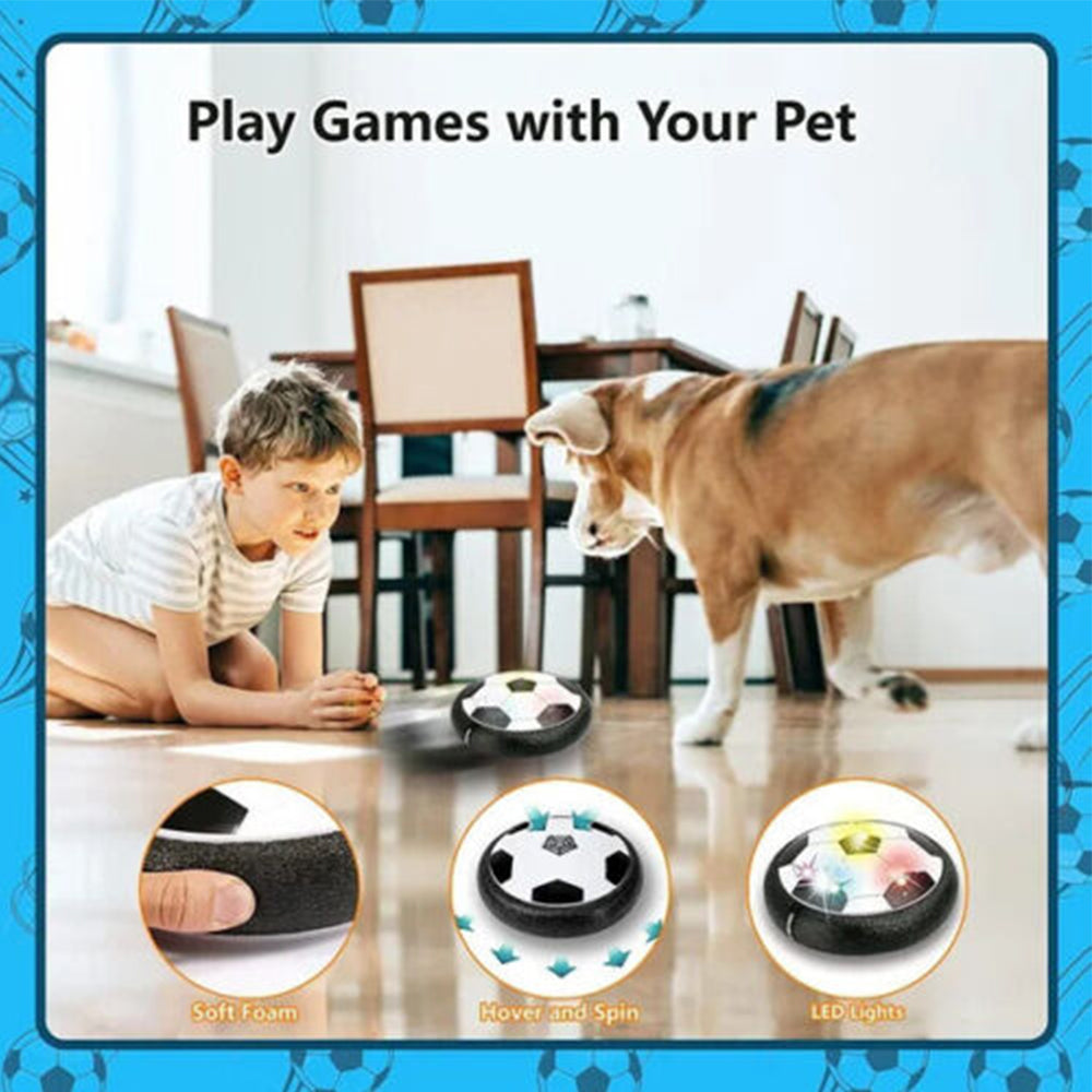 LED Music Kids Hover Soccer Ball, Battery Operated Air Floating Disc 18cm
