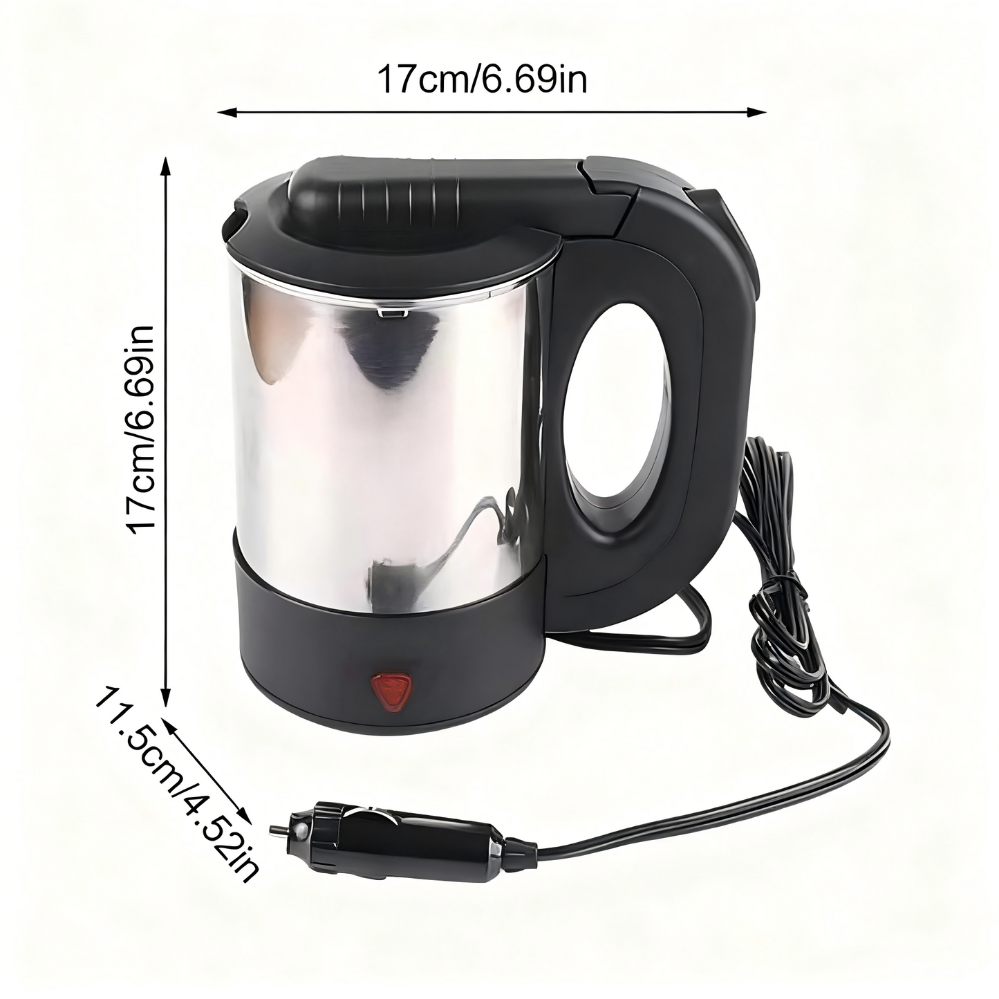 500ML Portable Car Kettle Travel Kettle Water Heater for Caravan RV Camping 12V