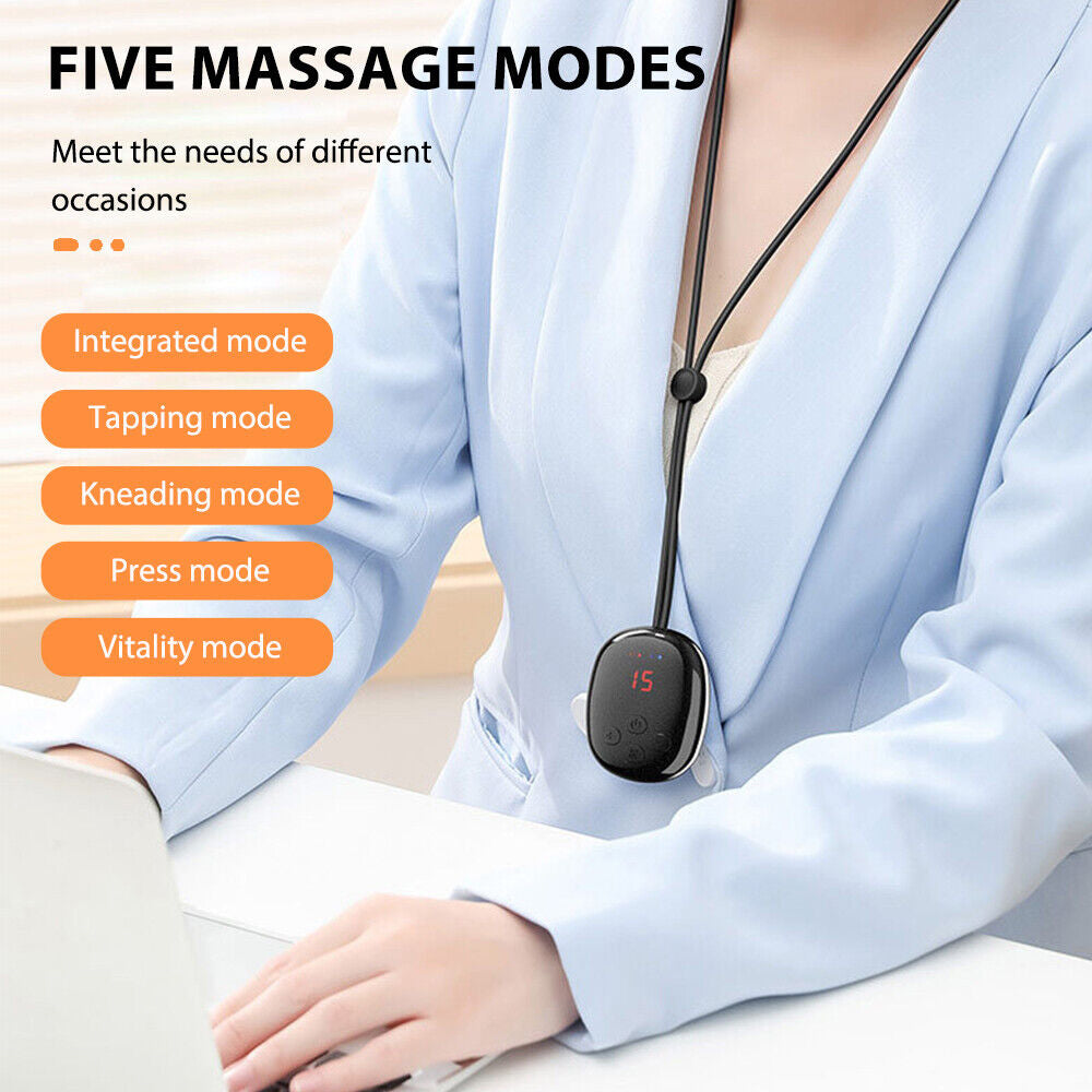 Electric EMS Hanging Spine Massager Neck Shoulder Massage Hot Compress Massager