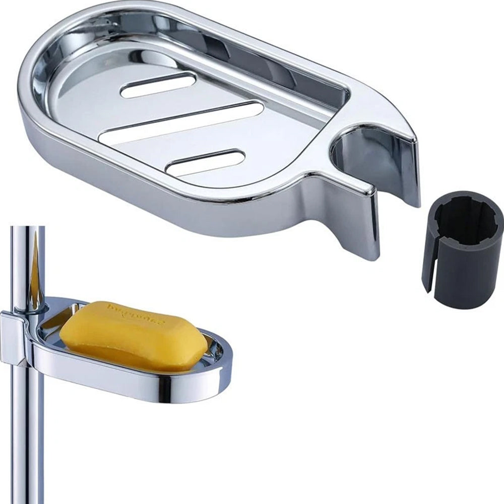 24mm Clip-on Soap Dish Tray Holder Shower Slide Soap Plates Smooth Bathroom Bar Drop