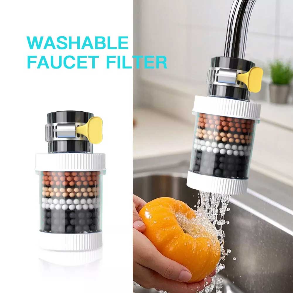 High Pressure 5-in-1 Filter Shower Head - 5 Modes - Hard Water Safe