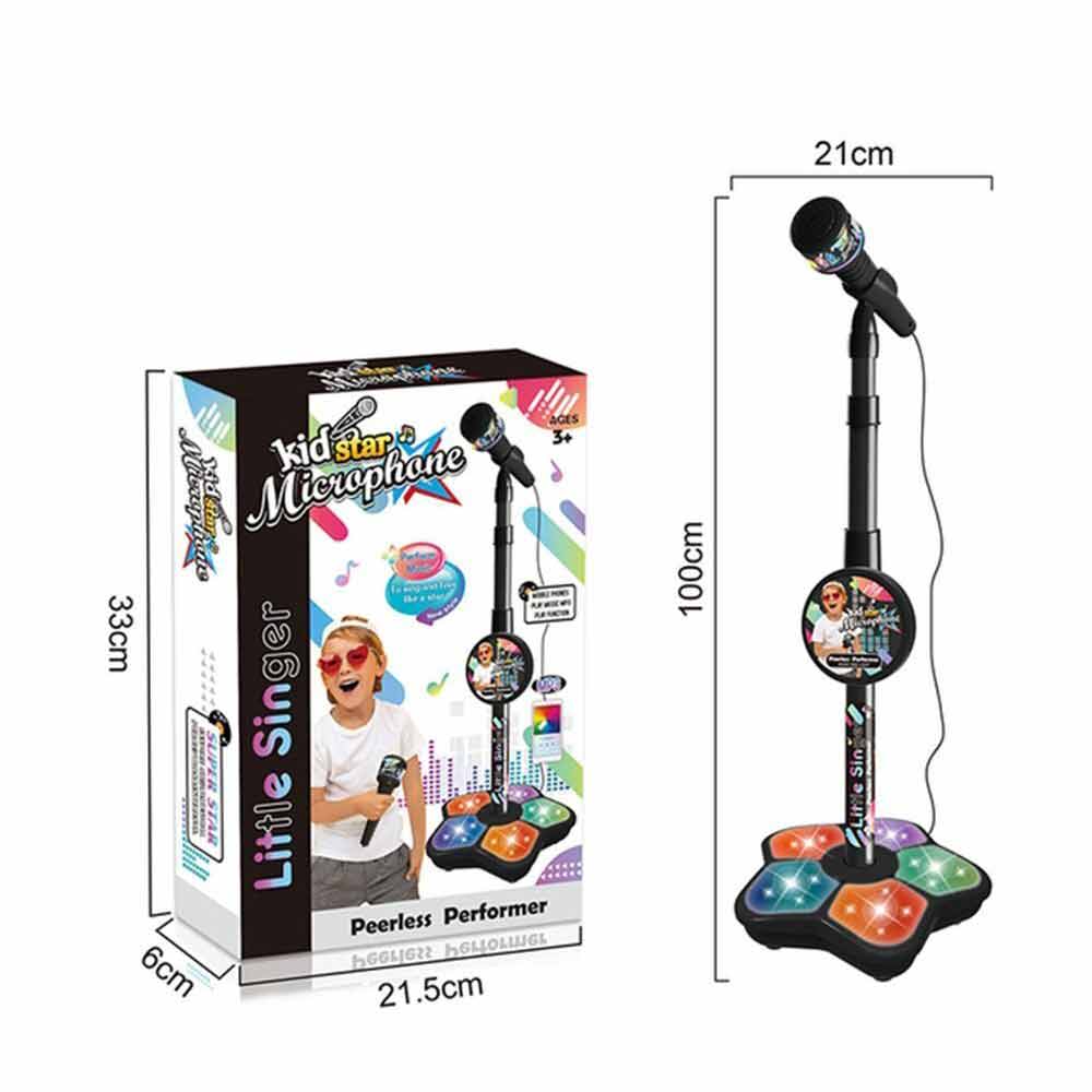 Karaoke Song Music Instrument Toys Kids Microphone With Stand Birthday Gift