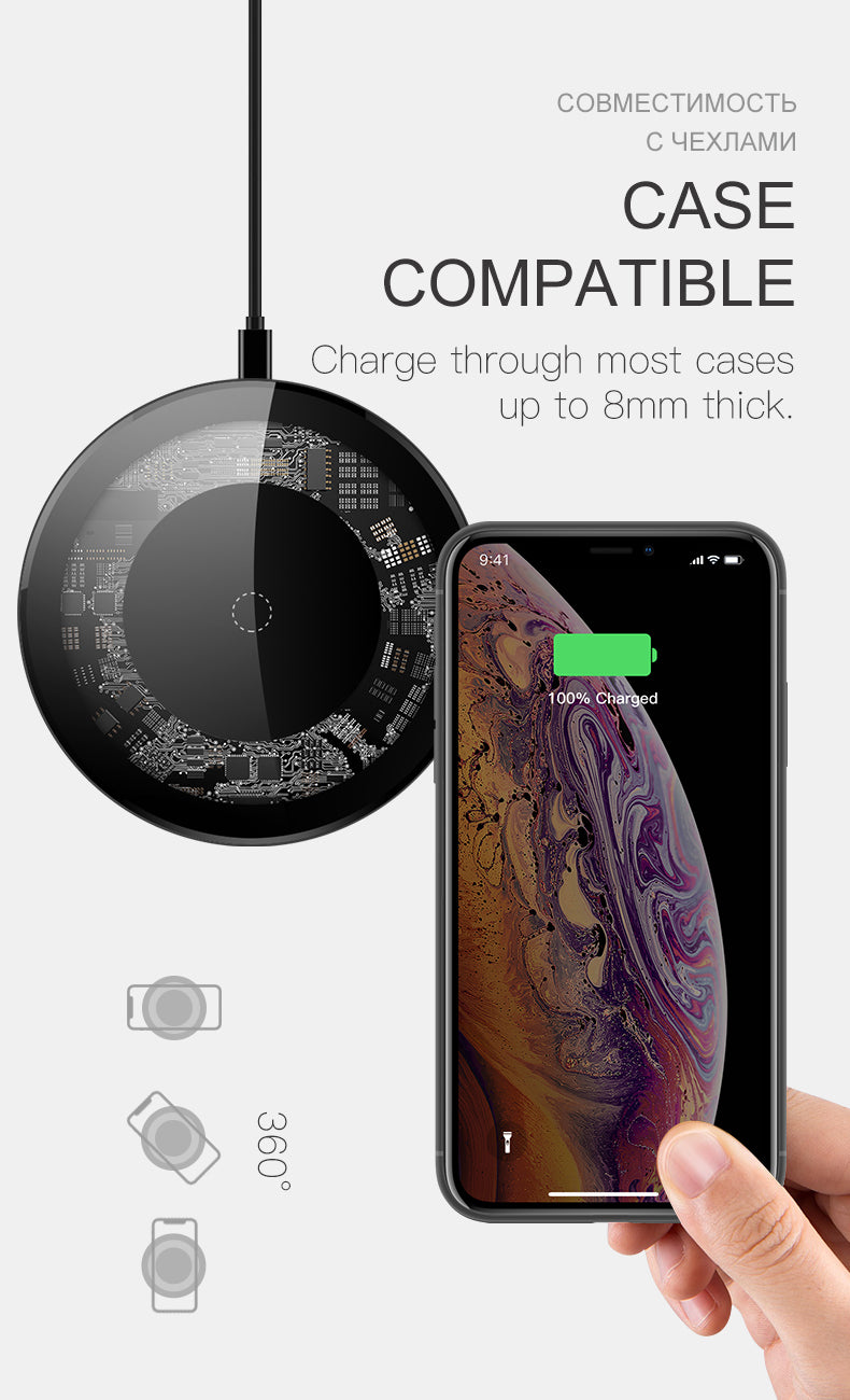 30W Wireless Charger Mat Pad Fast Charging For iPhone 14 13 12 Pro Samsung S23+