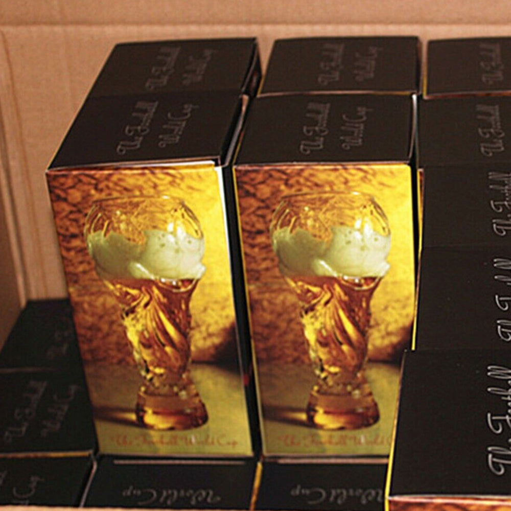2022 FIFA Qatar World Cup Shape 450ml Beer Glass Football Soccer Hercules Mug
