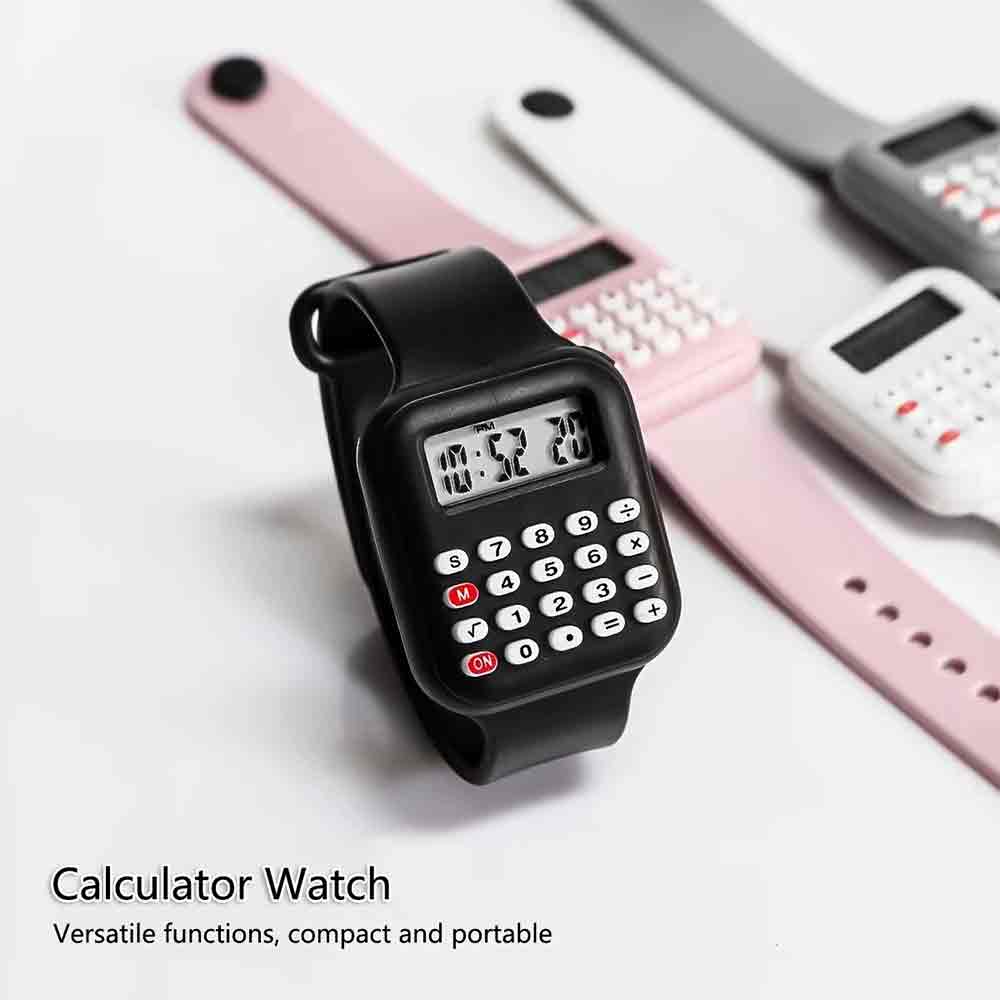 2026 Rubber Strap Watch with Calculator – Digital Watch for Girls & Students