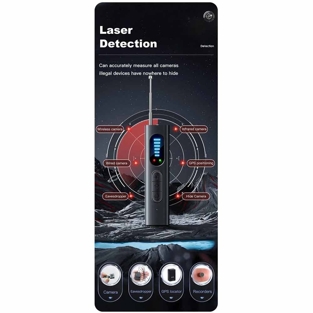 Hidden Camera Detector Anti Spy Bug GPS Tracker Finder Scanner Device Hotel Car