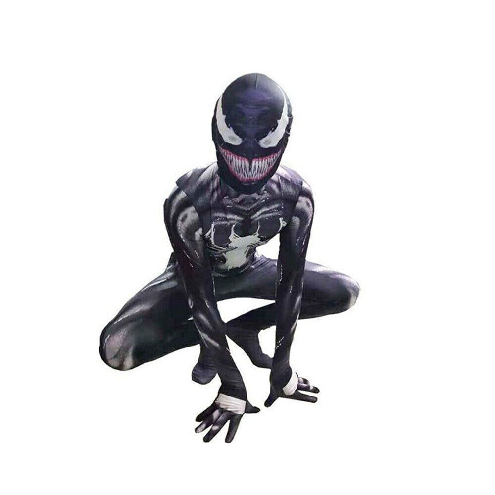 Kids Venom Costume Jumpsuit Boy Spiderman Superhero Cosplay Party Birthday Gift