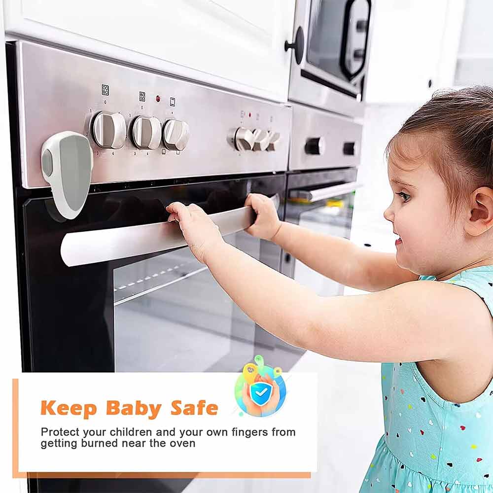 5X Baby Oven Front Lock Kitchen Childproof Oven Door Lock Child Safety Locks