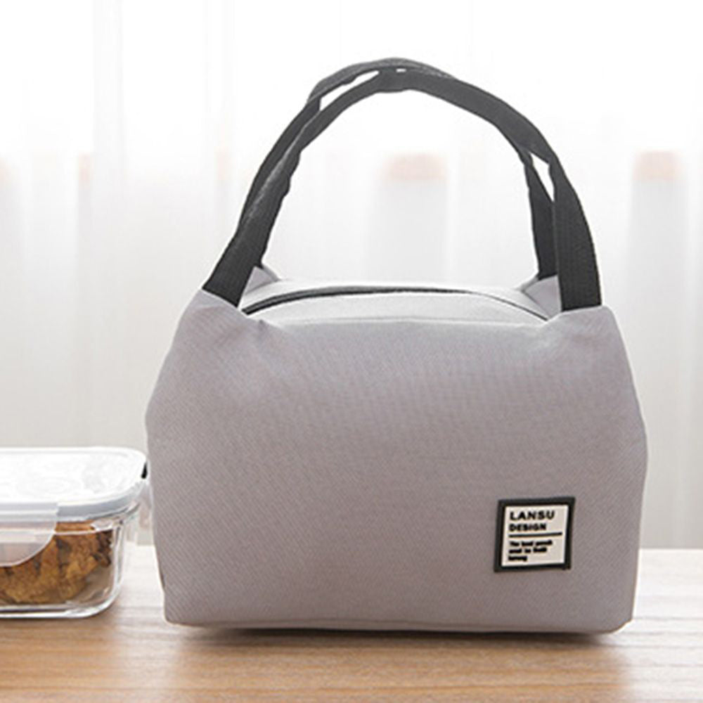 Oxford Cloth Zipper Handbags Food Storage Lunch Box Picnic Pouch Lunch Bag