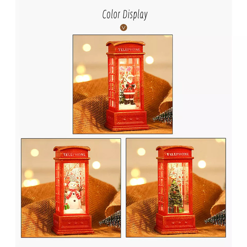 Christmas LED Light Up Lantern Xmas Santa Claus Table Lamp Ornament Decor Gifts