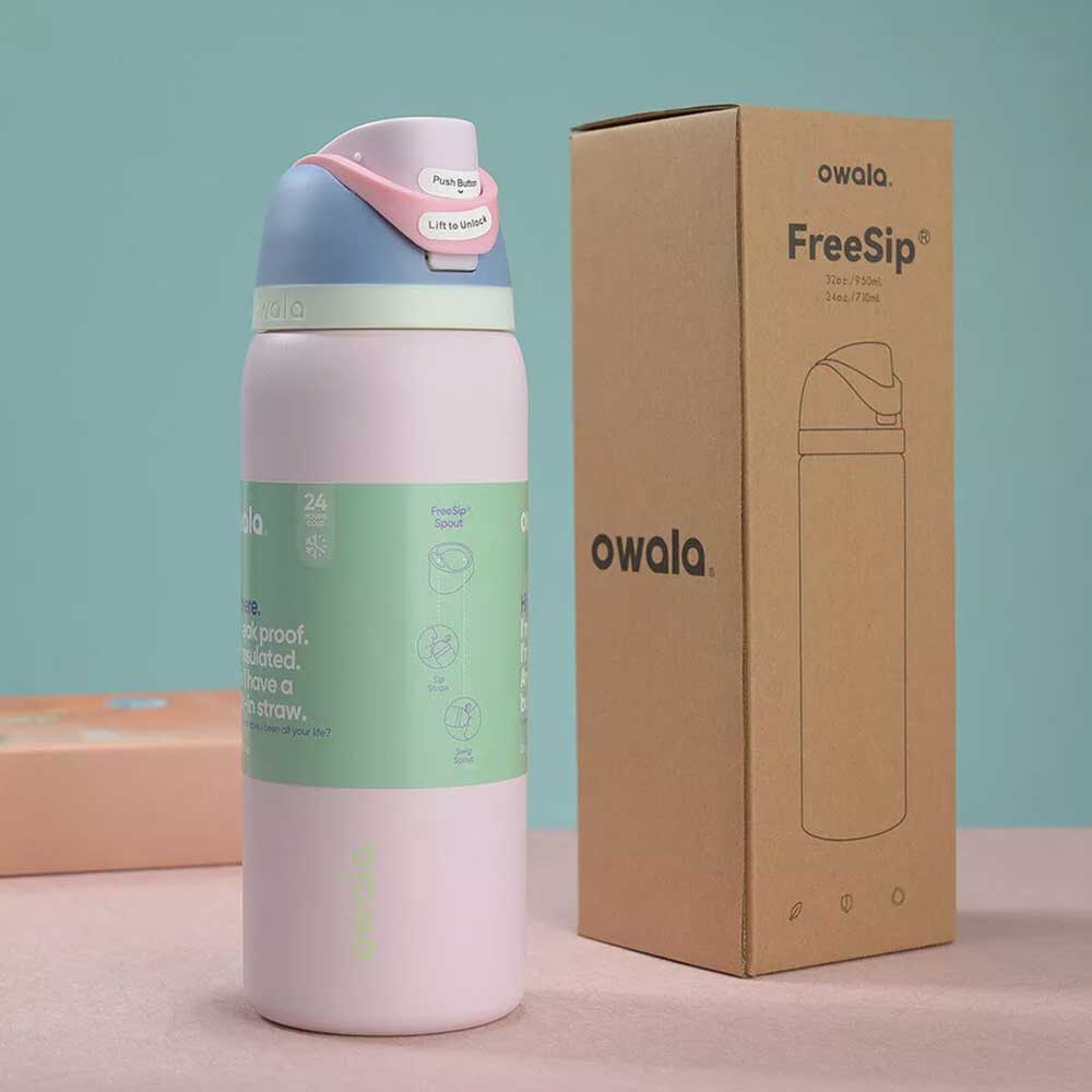 1X Random Owala FreeSip Stainless Steel Water Bottle Insulated Sports Portable