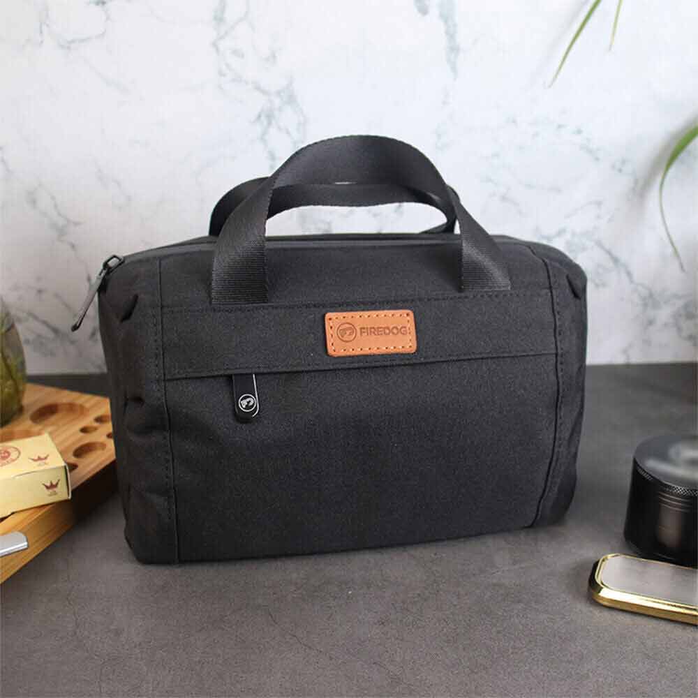 Black Large Odor Proof Bag Smell Proof Pouch, Carbon Lined Smoking Stash Case